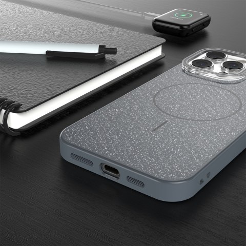 Nakładka Glitter Thin Mag do iPhone 17 Pro 6,3" czarna
