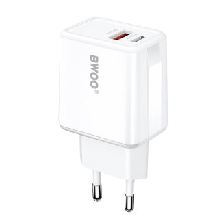BWOO ładowarka sieciowa CDA182 QC 38W 1x USB-A + 1x USB-C biała