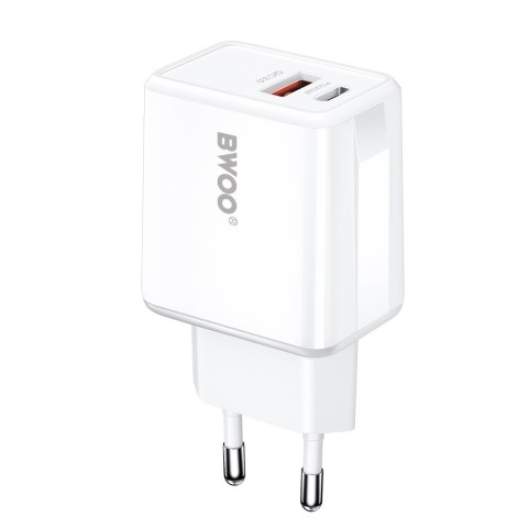 BWOO ładowarka sieciowa CDA182 QC 38W 1x USB-A + 1x USB-C biała