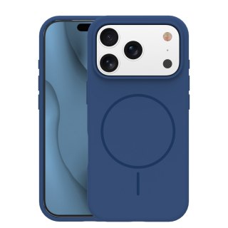 Nakładka Silicone Thin Mag do iPhone 17 Pro 6,3" granatowy