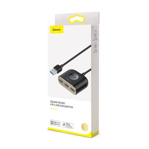 Baseus adapter HUB Square USB 3.0 do 4x USB czarny