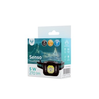 Latarka czołowa LED Senso XP-E 3W + COB 3W z sensorem 270lm 1200mAh Li-Pol Forever Light