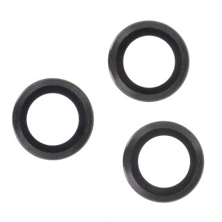 Zestaw szkieł na aparat do iPhone 17 czarna ramka