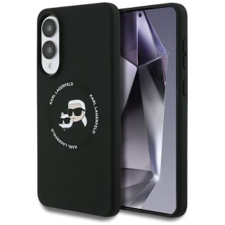 Karl Lagerfeld nakładka do Samsung Galaxy S25 Edge MAGNETIC SILICONE DOUBLE HEADS czarna