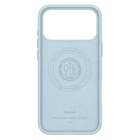 Spigen nakładka Silicone Fit Mag Magsafe do iPhone 17 Pro Max niebieska