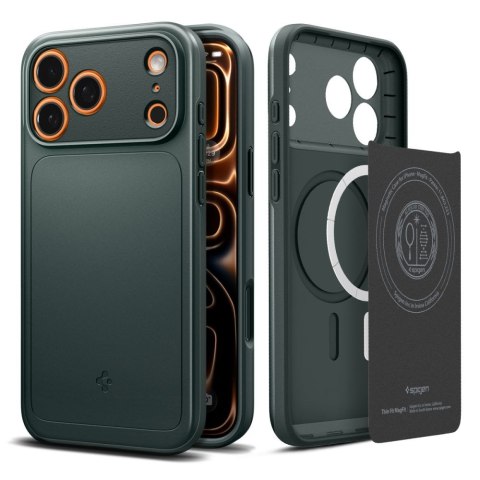 Spigen nakładka Thin Fit Mag Magsafe do iPhone 17 Pro Max zielona