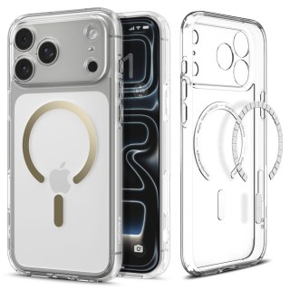 Spigen nakładka Ultra Hybrid Mag Magsafe do iPhone 17 Pro Max Clear/złota