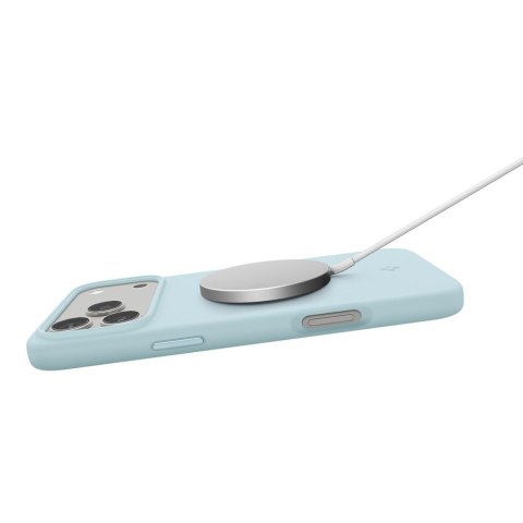 Spigen nakładka Silicone Fit Mag Magsafe do iPhone 17 Pro niebieska