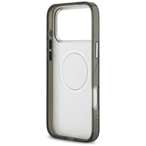 Karl Lagerfeld nakładka Magsafe IML glitter case metal camera frame and buttons Karl and Choupette heads on KL repeated logo do 