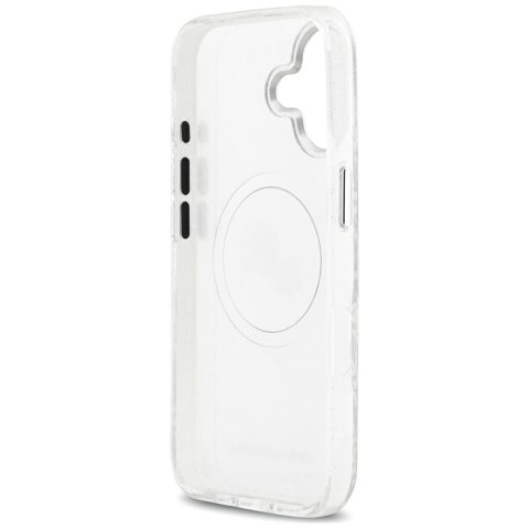 Karl Lagerfeld nakładka Magsafe IML glitter case metal camera frame and buttons Karl and Choupette heads on KL repeated logo do 