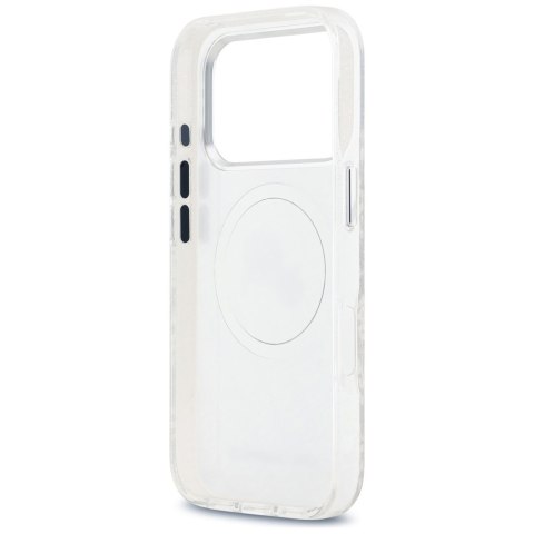 Karl Lagerfeld nakładka Magsafe IML glitter case metal camera frame and buttons Karl and Choupette heads on KL repeated logo do 