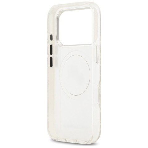 Karl Lagerfeld nakładka Magsafe IML glitter case metal camera frame and buttons Karl and Choupette heads on KL repeated logo do 