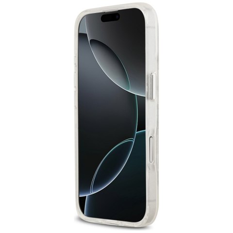 Karl Lagerfeld nakładka Magsafe IML glitter case metal camera frame and buttons Karl and Choupette sketch logo do iPhone 17 czar