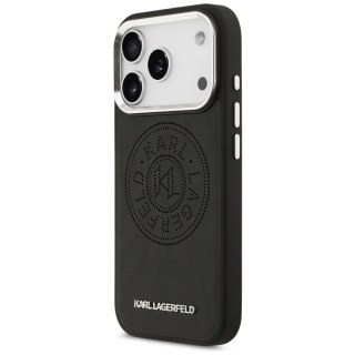 Karl Lagerfeld nakładka Magsafe PU case with Karl round point logo metal camera buttons and logo do iPhone 17 Pro Max czarna