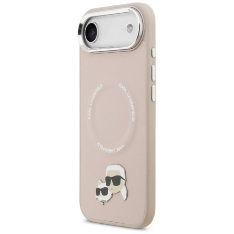 Karl Lagerfeld nakładka Magsafe PU case with Karl&Choupette heads pins logo and metal camera buttons do iPhone 17 Air beżowa