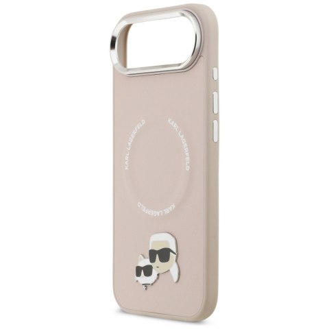 Karl Lagerfeld nakładka Magsafe PU case with Karl&Choupette heads pins logo and metal camera buttons do iPhone 17 Air beżowa