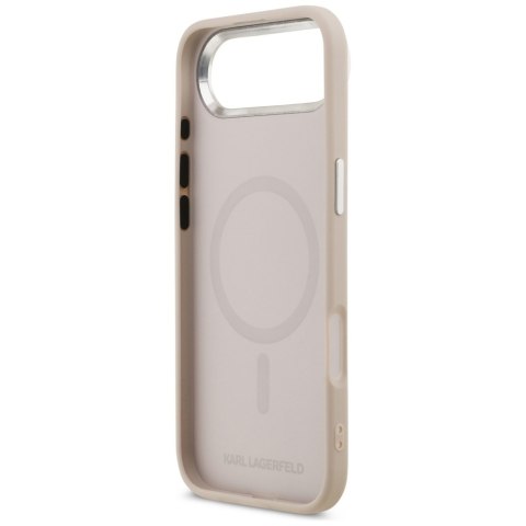Karl Lagerfeld nakładka Magsafe PU case with Karl&Choupette heads pins logo and metal camera buttons do iPhone 17 Air beżowa