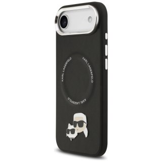 Karl Lagerfeld nakładka Magsafe PU case with Karl&Choupette heads pins logo and metal camera buttons do iPhone 17 Air czarna