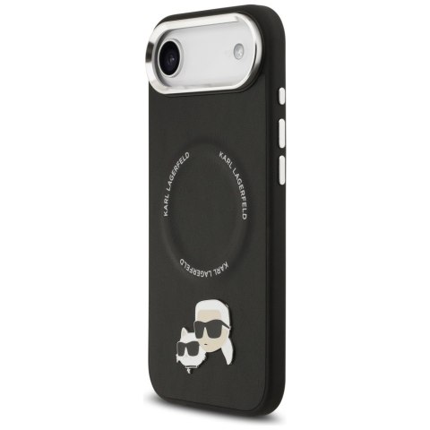 Karl Lagerfeld nakładka Magsafe PU case with Karl&Choupette heads pins logo and metal camera buttons do iPhone 17 Air czarna