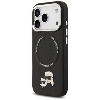 Karl Lagerfeld nakładka Magsafe PU case with Karl&Choupette heads pins logo and metal camera buttons do iPhone 17 Pro Max czarna