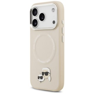 Karl Lagerfeld nakładka Magsafe PU case with Karl&Choupette heads pins logo and metal camera buttons do iPhone 17 Pro Max szara