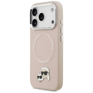 Karl Lagerfeld nakładka Magsafe PU case with Karl&Choupette heads pins logo and metal camera buttons do iPhone 17 Pro beżowa
