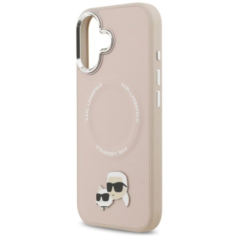 Karl Lagerfeld nakładka Magsafe PU case with Karl&Choupette heads pins logo and metal camera buttons do iPhone 17 beżowa