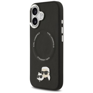 Karl Lagerfeld nakładka Magsafe PU case with Karl&Choupette heads pins logo and metal camera buttons do iPhone 17 czarna