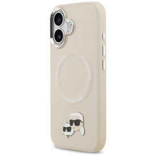 Karl Lagerfeld nakładka Magsafe PU case with Karl&Choupette heads pins logo and metal camera buttons do iPhone 17 szara
