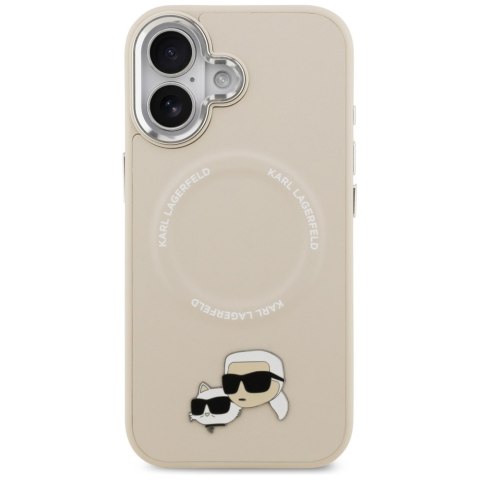 Karl Lagerfeld nakładka Magsafe PU case with Karl&Choupette heads pins logo and metal camera buttons do iPhone 17 szara