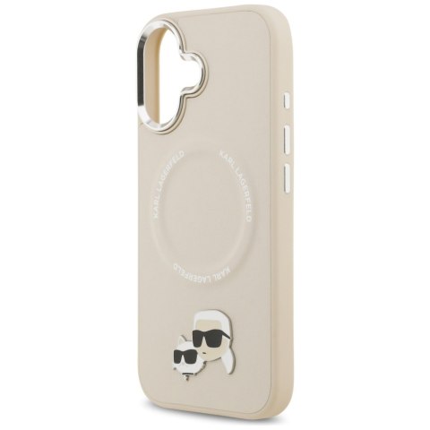 Karl Lagerfeld nakładka Magsafe PU case with Karl&Choupette heads pins logo and metal camera buttons do iPhone 17 szara