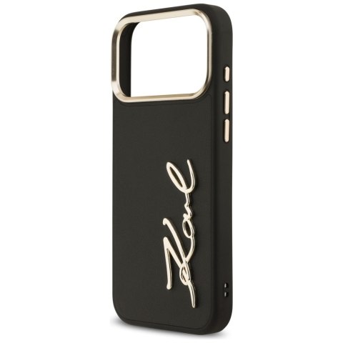 Karl Lagerfeld nakładka PU leather case with Karl script logo and metal camera buttons do iPhone 17 Pro Max beżowa