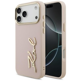 Karl Lagerfeld nakładka PU leather case with Karl script logo and metal camera buttons do iPhone 17 Pro Max czarna