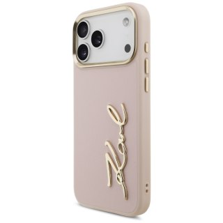 Karl Lagerfeld nakładka PU leather case with Karl script logo and metal camera buttons do iPhone 17 Pro Max czarna