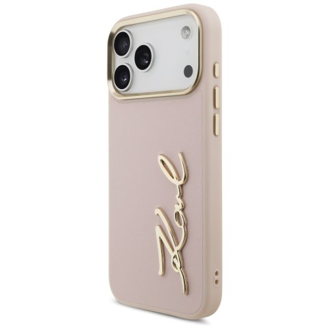 Karl Lagerfeld nakładka PU leather case with Karl script logo and metal camera buttons do iPhone 17 Pro Max czarna