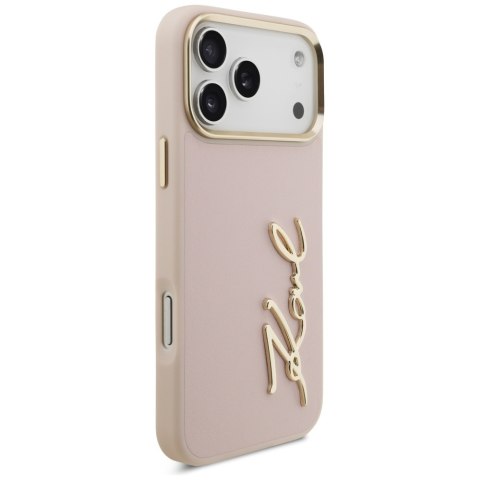 Karl Lagerfeld nakładka PU leather case with Karl script logo and metal camera buttons do iPhone 17 Pro Max czarna