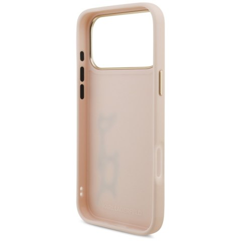 Karl Lagerfeld nakładka PU leather case with Karl script logo and metal camera buttons do iPhone 17 Pro Max czarna