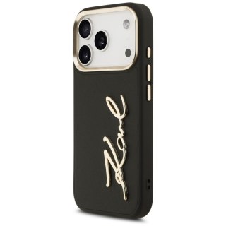 Karl Lagerfeld nakładka PU leather case with Karl script logo and metal camera buttons do iPhone 17 Pro beżowa