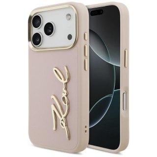 Karl Lagerfeld nakładka PU leather case with Karl script logo and metal camera buttons do iPhone 17 Pro czarna