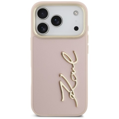 Karl Lagerfeld nakładka PU leather case with Karl script logo and metal camera buttons do iPhone 17 Pro czarna