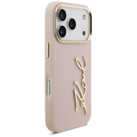 Karl Lagerfeld nakładka PU leather case with Karl script logo and metal camera buttons do iPhone 17 Pro czarna