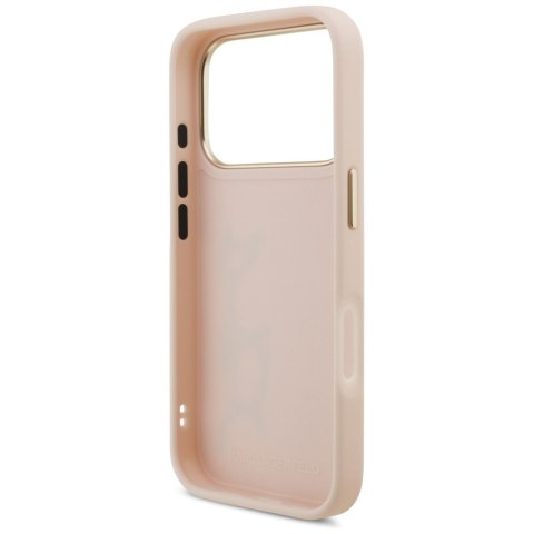 Karl Lagerfeld nakładka PU leather case with Karl script logo and metal camera buttons do iPhone 17 Pro czarna