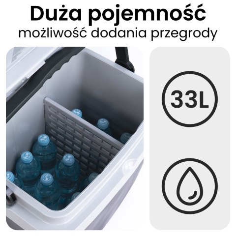 Huslog Lodówka turystyczna na kółkach 33L