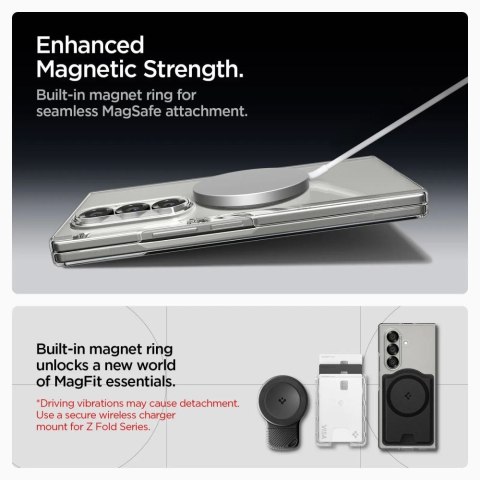 Spigen nakładka AirSkin MagSafe do Samsung Galaxy Z Fold 7 przezroczysta biała