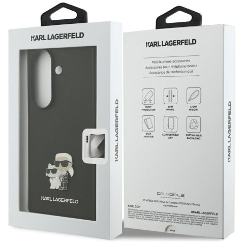 Karl Lagerfeld nakładka Saffiano Karl&Choupette Pin do Samsung Galaxy Z Fold7 czarna
