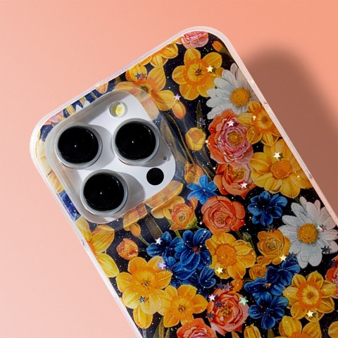 Nakładka Glow Glam do Xiaomi Redmi 14C 4G/ 14C 5G / Redmi A4 / POCO C75 pomarańczowa