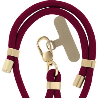 Smycz uniwersalna na nadgarstek Elegant bordowa